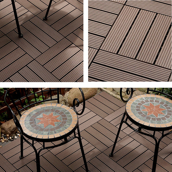Outdoor Patio Flooring Tiles Embossed Composite Snap Fit Decking Tiles Clearhalo 'Home Improvement' 'home_improvement' 'home_improvement_outdoor_deck_tiles_planks' 'Outdoor Deck Tiles & Planks' 'Outdoor Flooring & Tile' 'Outdoor Remodel' 'outdoor_deck_tiles_planks' 7202569