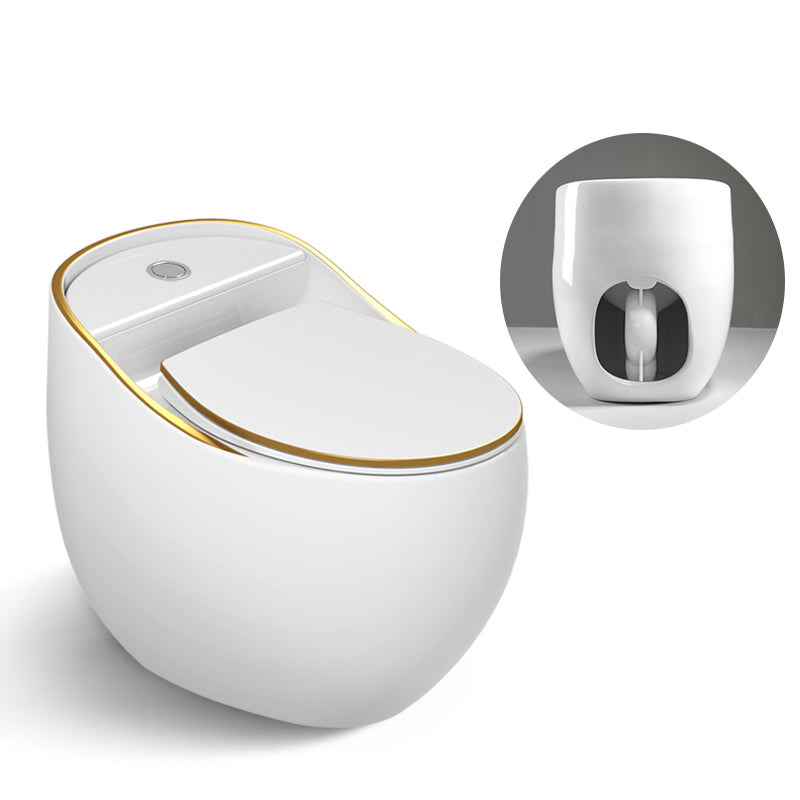 Modern Siphon Jet Flush Toilet One Piece Urine Toilet for Bathroom White Gold Clearhalo 'Bathroom Remodel & Bathroom Fixtures' 'Home Improvement' 'home_improvement' 'home_improvement_toilets' 'Toilets & Bidets' 'Toilets' 7204351