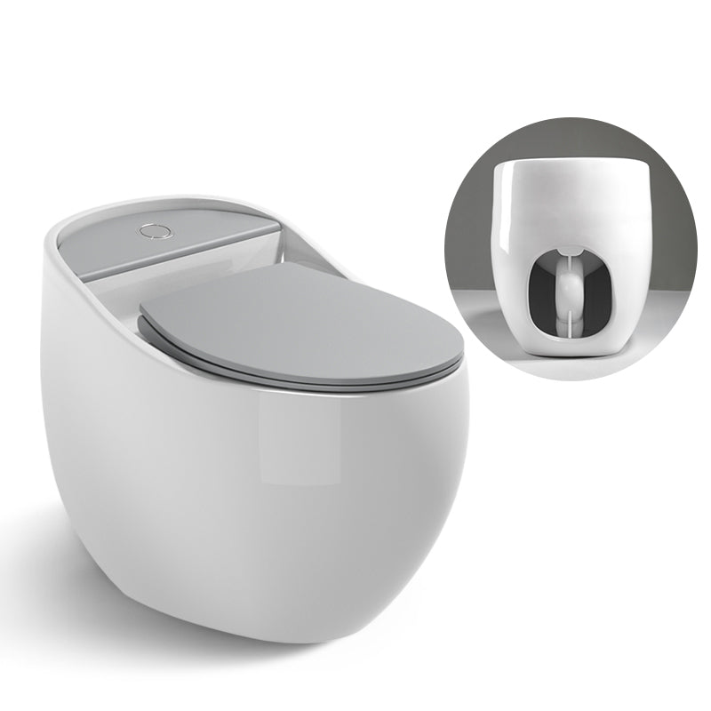 Modern Siphon Jet Flush Toilet One Piece Urine Toilet for Bathroom White/ Gray Clearhalo 'Bathroom Remodel & Bathroom Fixtures' 'Home Improvement' 'home_improvement' 'home_improvement_toilets' 'Toilets & Bidets' 'Toilets' 7204353