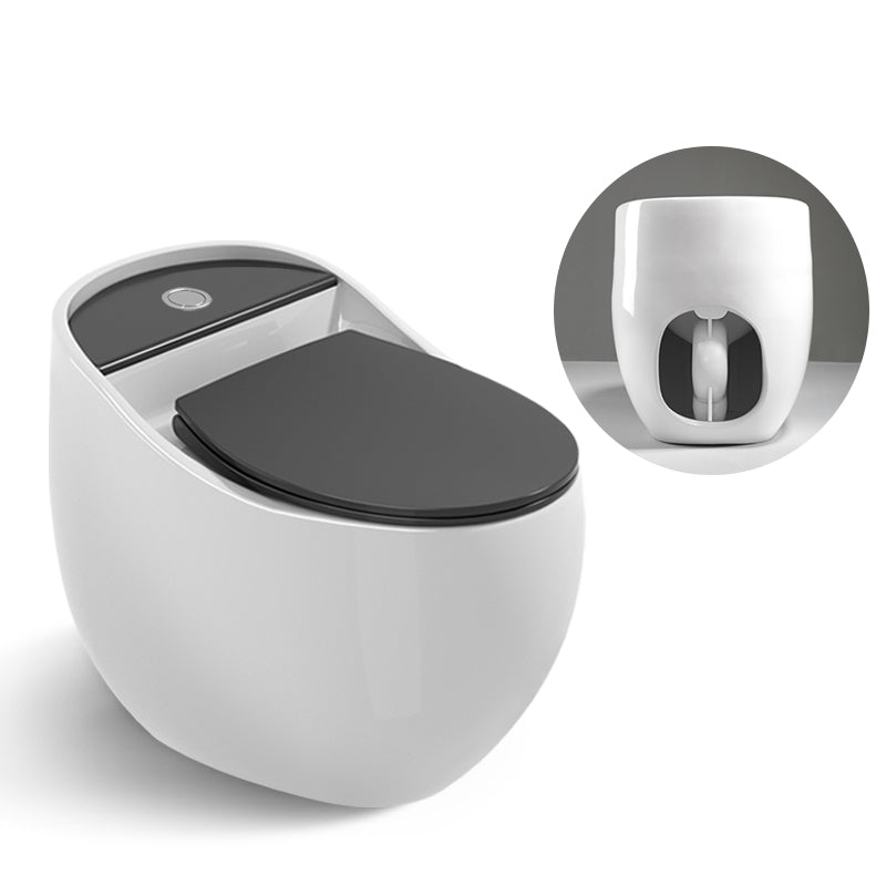 Modern Siphon Jet Flush Toilet One Piece Urine Toilet for Bathroom White Black Clearhalo 'Bathroom Remodel & Bathroom Fixtures' 'Home Improvement' 'home_improvement' 'home_improvement_toilets' 'Toilets & Bidets' 'Toilets' 7204355