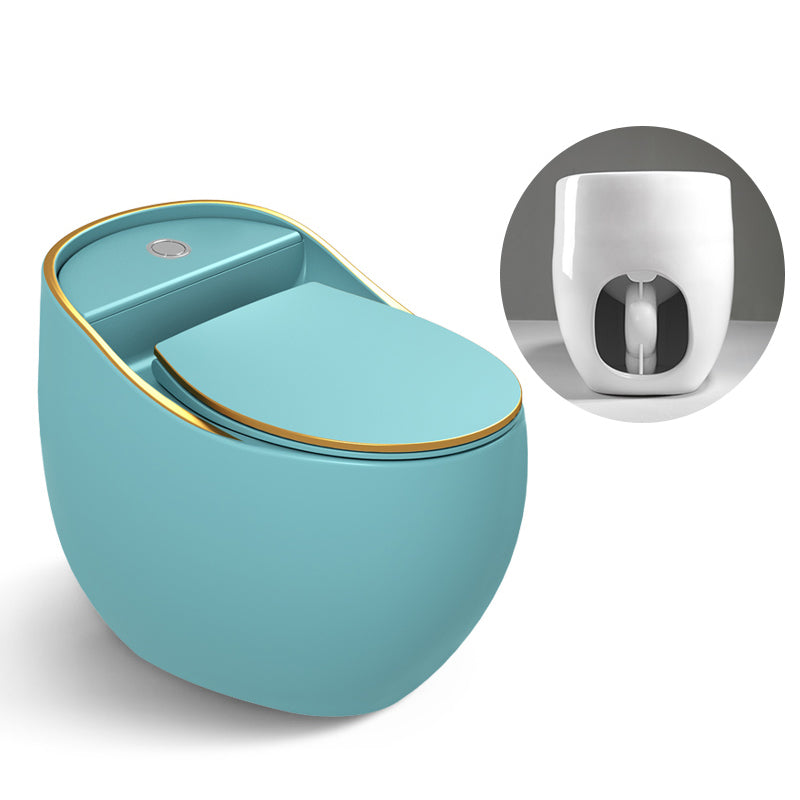 Modern Siphon Jet Flush Toilet One Piece Urine Toilet for Bathroom Blue Gold Clearhalo 'Bathroom Remodel & Bathroom Fixtures' 'Home Improvement' 'home_improvement' 'home_improvement_toilets' 'Toilets & Bidets' 'Toilets' 7204365