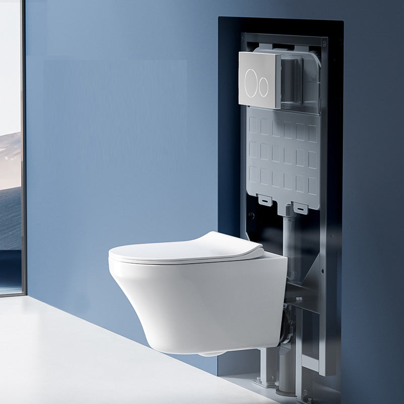 Modern Wall Mounted Flush Toilet White Urine Toilet with Seat for Bathroom 14"L x 22"W x 14"H Toilet with High Tanker Clearhalo 'Bathroom Remodel & Bathroom Fixtures' 'Home Improvement' 'home_improvement' 'home_improvement_toilets' 'Toilets & Bidets' 'Toilets' 7204375
