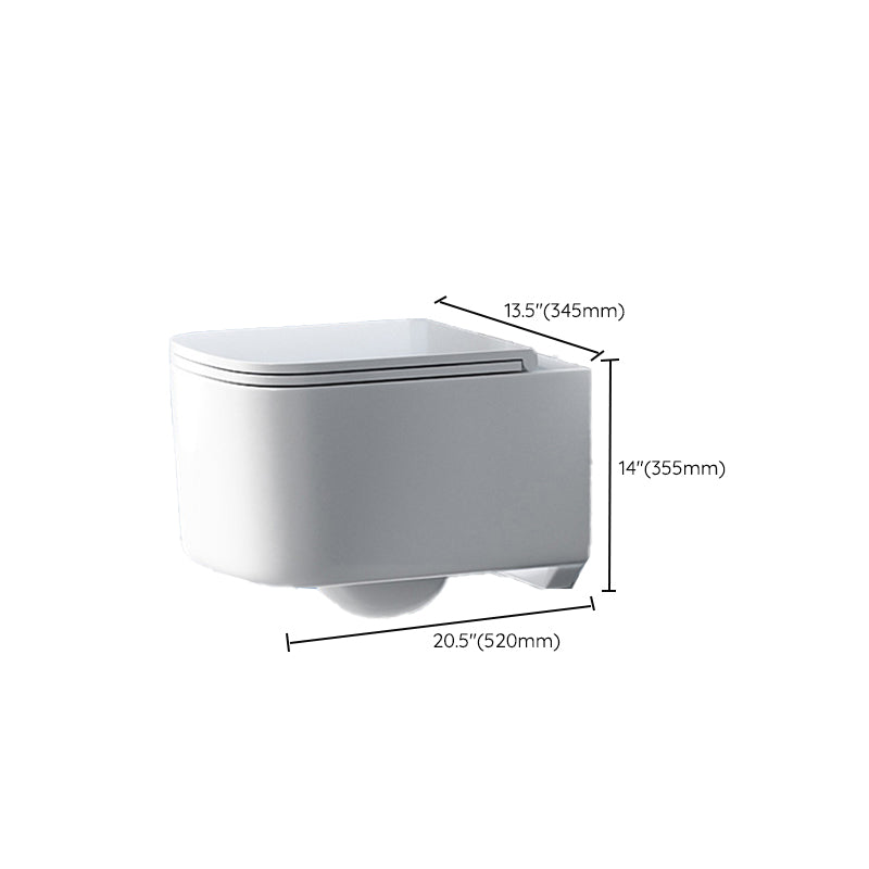 Modern Wall Mounted Flush Toilet White Urine Toilet with Seat for Bathroom Clearhalo 'Bathroom Remodel & Bathroom Fixtures' 'Home Improvement' 'home_improvement' 'home_improvement_toilets' 'Toilets & Bidets' 'Toilets' 7204388