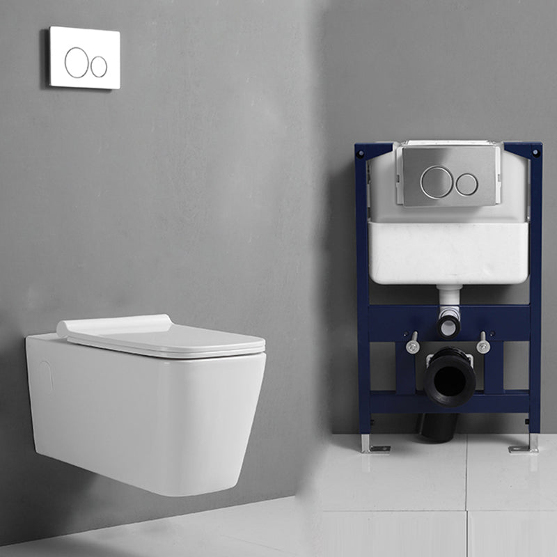 Modern Toilet Wall Mount One Piece Toilet Porcelain Urine Toilet 14"L x 22"W x 14"H Toilet with Low Tanker Clearhalo 'Bathroom Remodel & Bathroom Fixtures' 'Home Improvement' 'home_improvement' 'home_improvement_toilets' 'Toilets & Bidets' 'Toilets' 7204391