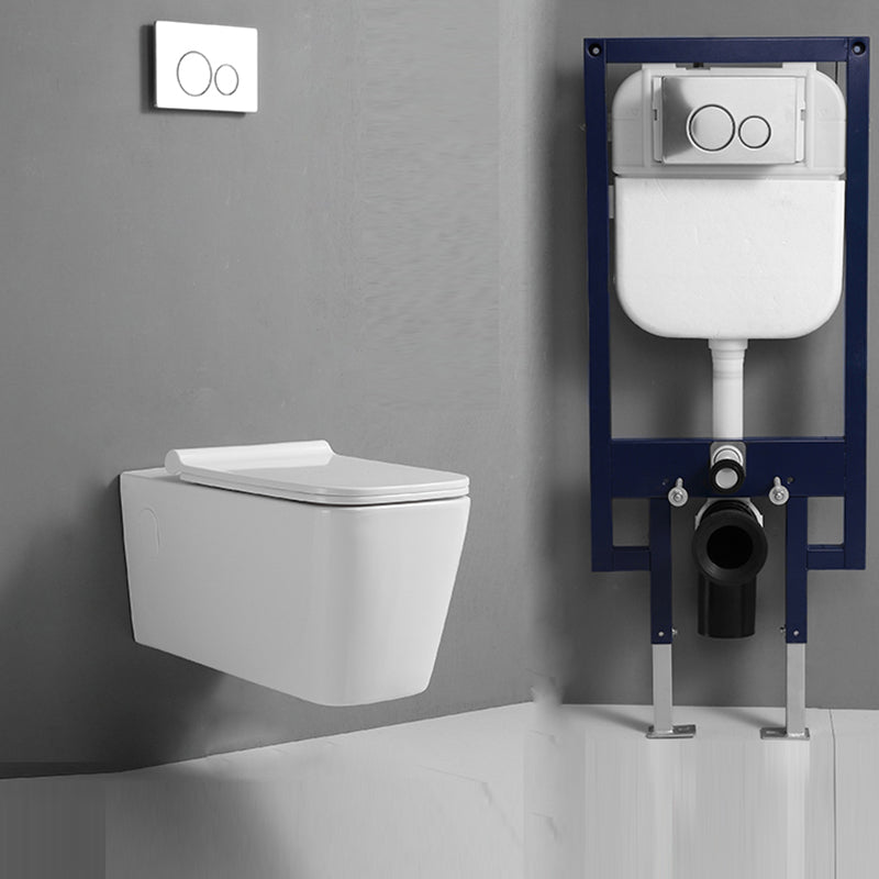 Modern Toilet Wall Mount One Piece Toilet Porcelain Urine Toilet 14"L x 22"W x 14"H Toilet & Thin Tanker Clearhalo 'Bathroom Remodel & Bathroom Fixtures' 'Home Improvement' 'home_improvement' 'home_improvement_toilets' 'Toilets & Bidets' 'Toilets' 7204392