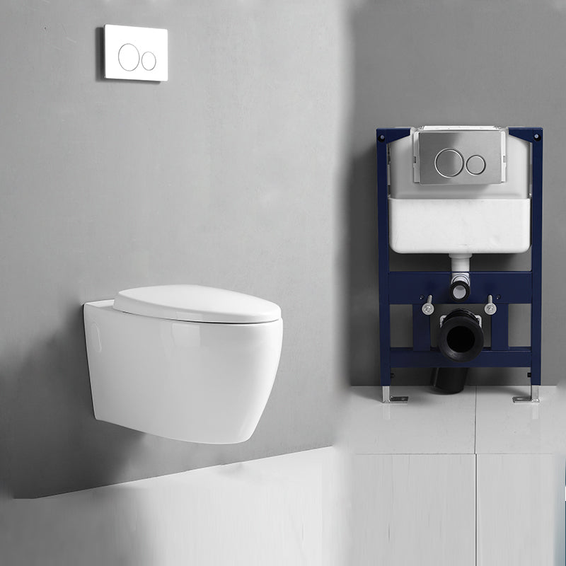 Modern Toilet Wall Mount One Piece Toilet Porcelain Urine Toilet 15"L x 23"W x 14"H Toilet with Low Tanker Clearhalo 'Bathroom Remodel & Bathroom Fixtures' 'Home Improvement' 'home_improvement' 'home_improvement_toilets' 'Toilets & Bidets' 'Toilets' 7204396