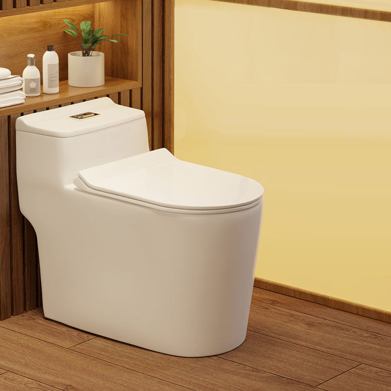 Contemporary Flush Toilet Floor Mounted Siphon Jet Toilet Bowl 14"L x 27"W x 24"H Clearhalo 'Bathroom Remodel & Bathroom Fixtures' 'Home Improvement' 'home_improvement' 'home_improvement_toilets' 'Toilets & Bidets' 'Toilets' 7204412