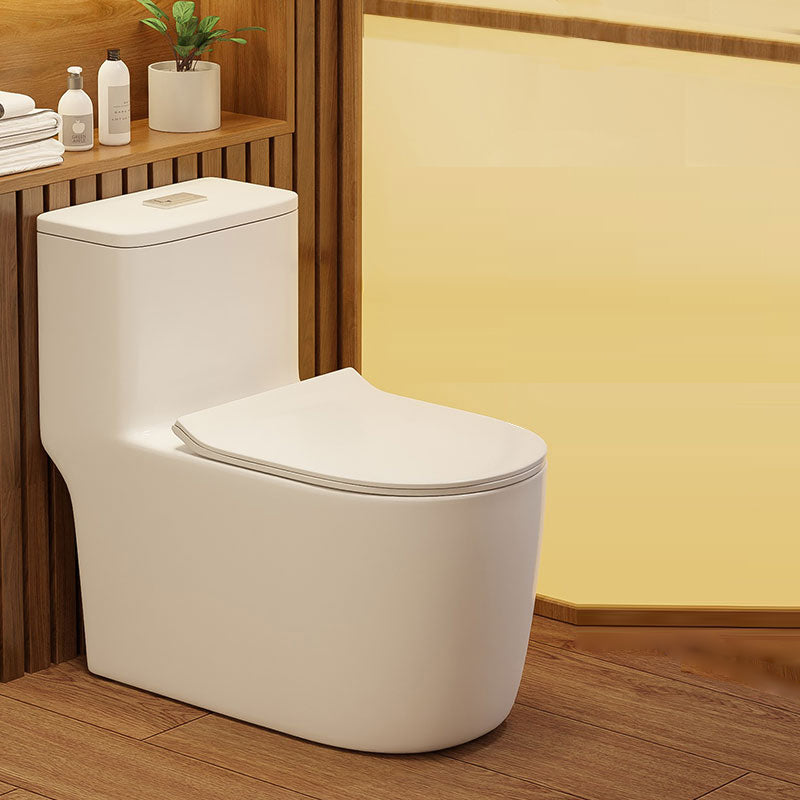 Contemporary Flush Toilet Floor Mounted Siphon Jet Toilet Bowl 14"L x 28"W x 26"H Clearhalo 'Bathroom Remodel & Bathroom Fixtures' 'Home Improvement' 'home_improvement' 'home_improvement_toilets' 'Toilets & Bidets' 'Toilets' 7204413