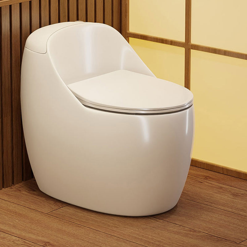 Contemporary Flush Toilet Floor Mounted Siphon Jet Toilet Bowl 15"L x 27"W x 24"H 12" Clearhalo 'Bathroom Remodel & Bathroom Fixtures' 'Home Improvement' 'home_improvement' 'home_improvement_toilets' 'Toilets & Bidets' 'Toilets' 7204415