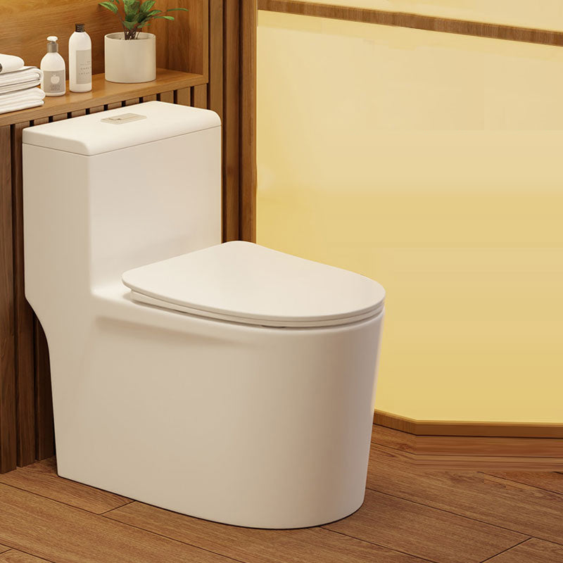 Contemporary Flush Toilet Floor Mounted Siphon Jet Toilet Bowl 15"L x 27"W x 26"H 16" Clearhalo 'Bathroom Remodel & Bathroom Fixtures' 'Home Improvement' 'home_improvement' 'home_improvement_toilets' 'Toilets & Bidets' 'Toilets' 7204416