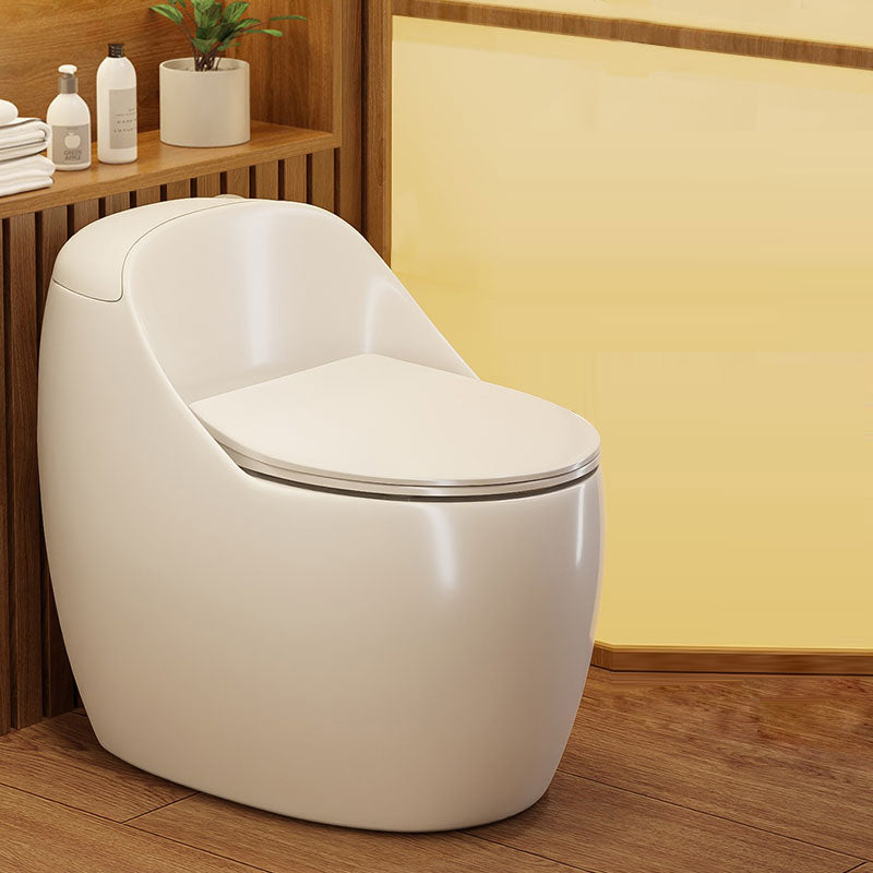 Contemporary Flush Toilet Floor Mounted Siphon Jet Toilet Bowl 15"L x 27"W x 24"H 16" Clearhalo 'Bathroom Remodel & Bathroom Fixtures' 'Home Improvement' 'home_improvement' 'home_improvement_toilets' 'Toilets & Bidets' 'Toilets' 7204421