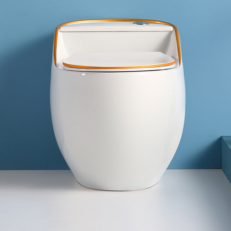 Contemporary Flush Toilet Floor Mounted Siphon Jet Porcelain Toilet Clearhalo 'Bathroom Remodel & Bathroom Fixtures' 'Home Improvement' 'home_improvement' 'home_improvement_toilets' 'Toilets & Bidets' 'Toilets' 7204440