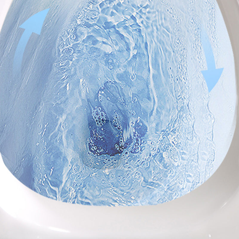 Contemporary Flush Toilet Floor Mounted Siphon Jet Porcelain Toilet Clearhalo 'Bathroom Remodel & Bathroom Fixtures' 'Home Improvement' 'home_improvement' 'home_improvement_toilets' 'Toilets & Bidets' 'Toilets' 7204445