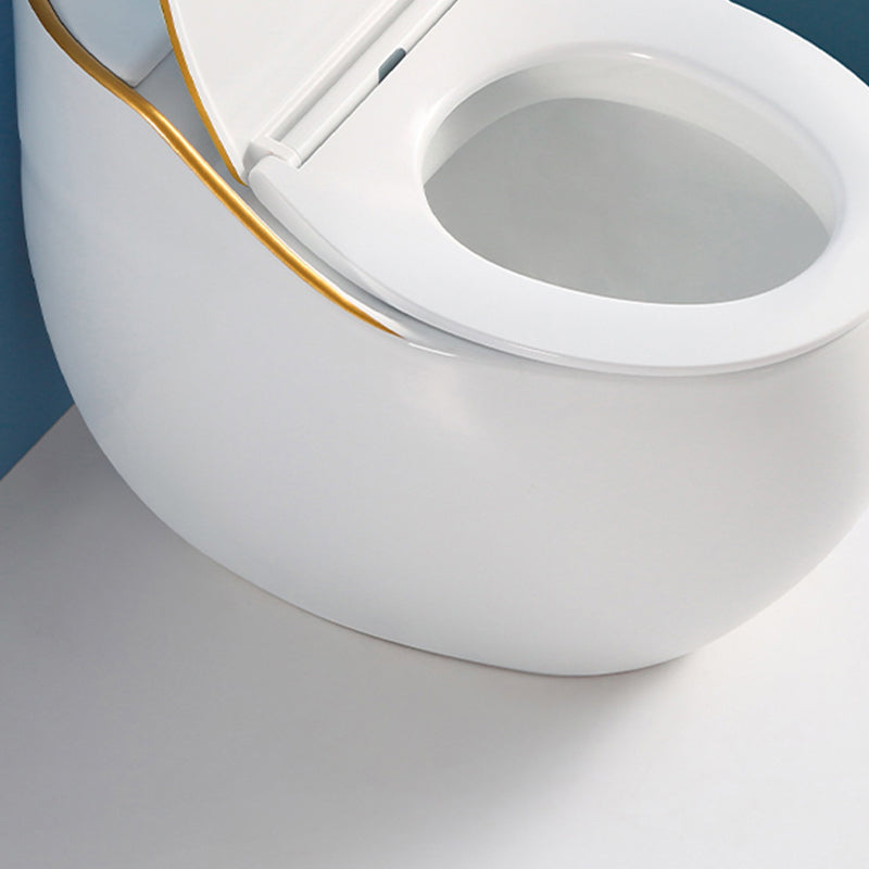 Contemporary Flush Toilet Floor Mounted Siphon Jet Porcelain Toilet Clearhalo 'Bathroom Remodel & Bathroom Fixtures' 'Home Improvement' 'home_improvement' 'home_improvement_toilets' 'Toilets & Bidets' 'Toilets' 7204446