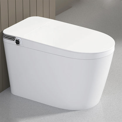 One Piece Toilet ABS Modern Toilet Floor Mounted Siphon Jet Toilet Bowl Heating Seat Ring （Standard ) Clearhalo 'Bathroom Remodel & Bathroom Fixtures' 'Home Improvement' 'home_improvement' 'home_improvement_toilets' 'Toilets & Bidets' 'Toilets' 7204449