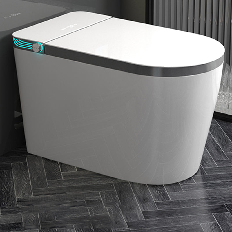 Vitreous China Floor Standing Bidet Dryer Elongated Floor Mount Bidet White-Gray Clearhalo 'Bathroom Remodel & Bathroom Fixtures' 'Bidets' 'Home Improvement' 'home_improvement' 'home_improvement_bidets' 'Toilets & Bidets' 7204464