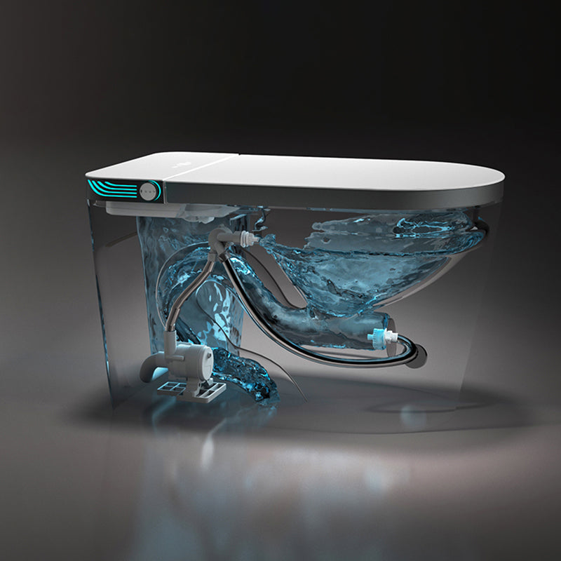 Vitreous China Floor Standing Bidet Dryer Elongated Floor Mount Bidet Clearhalo 'Bathroom Remodel & Bathroom Fixtures' 'Bidets' 'Home Improvement' 'home_improvement' 'home_improvement_bidets' 'Toilets & Bidets' 7204477