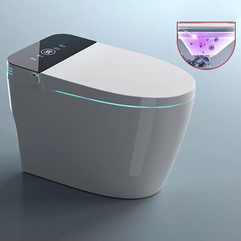 Minimalist White Floor Standing Bidet with Heated Seat and Remote Control Included Clearhalo 'Bathroom Remodel & Bathroom Fixtures' 'Bidets' 'Home Improvement' 'home_improvement' 'home_improvement_bidets' 'Toilets & Bidets' 7204480