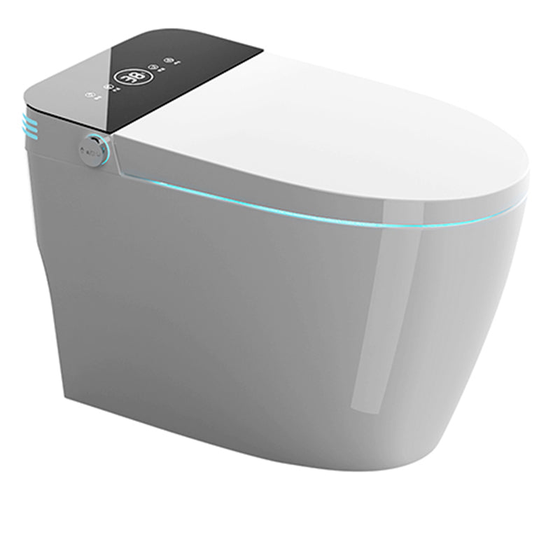 Minimalist White Floor Standing Bidet with Heated Seat and Remote Control Included Black Clearhalo 'Bathroom Remodel & Bathroom Fixtures' 'Bidets' 'Home Improvement' 'home_improvement' 'home_improvement_bidets' 'Toilets & Bidets' 7204482