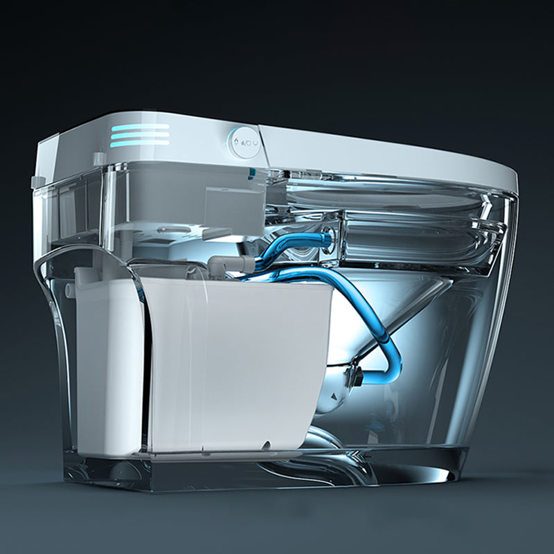 Minimalist White Floor Standing Bidet with Heated Seat and Remote Control Included Clearhalo 'Bathroom Remodel & Bathroom Fixtures' 'Bidets' 'Home Improvement' 'home_improvement' 'home_improvement_bidets' 'Toilets & Bidets' 7204488