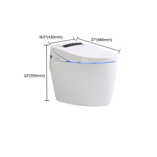 Minimalist White Floor Standing Bidet with Heated Seat and Remote Control Included Clearhalo 'Bathroom Remodel & Bathroom Fixtures' 'Bidets' 'Home Improvement' 'home_improvement' 'home_improvement_bidets' 'Toilets & Bidets' 7204498