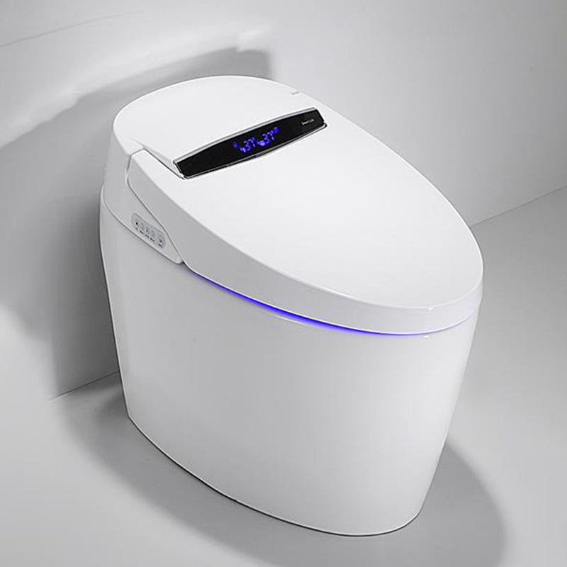 Contemporary White Floor Standing Bidet with Heated Seat and Remote Control Included Auto Flip (Upgrading) Clearhalo 'Bathroom Remodel & Bathroom Fixtures' 'Bidets' 'Home Improvement' 'home_improvement' 'home_improvement_bidets' 'Toilets & Bidets' 7204500