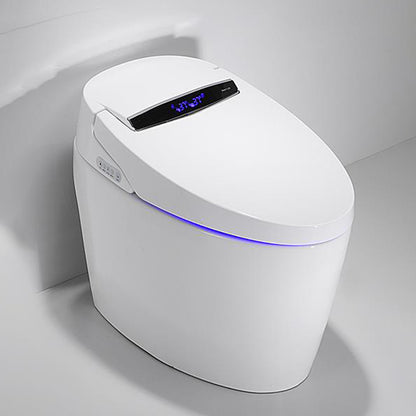 Contemporary White Floor Standing Bidet with Heated Seat and Remote Control Included Auto Flip (Upgrading) Clearhalo 'Bathroom Remodel & Bathroom Fixtures' 'Bidets' 'Home Improvement' 'home_improvement' 'home_improvement_bidets' 'Toilets & Bidets' 7204500