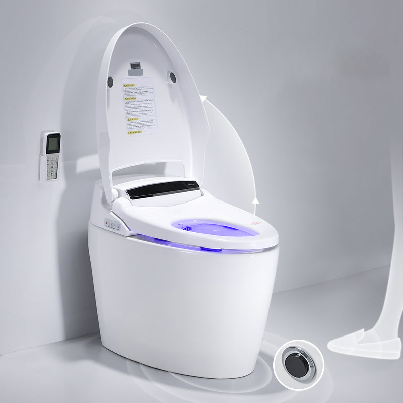 Contemporary White Floor Standing Bidet with Heated Seat and Remote Control Included Clearhalo 'Bathroom Remodel & Bathroom Fixtures' 'Bidets' 'Home Improvement' 'home_improvement' 'home_improvement_bidets' 'Toilets & Bidets' 7204501