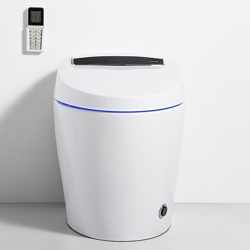 Contemporary White Floor Standing Bidet with Heated Seat and Remote Control Included Clearhalo 'Bathroom Remodel & Bathroom Fixtures' 'Bidets' 'Home Improvement' 'home_improvement' 'home_improvement_bidets' 'Toilets & Bidets' 7204513