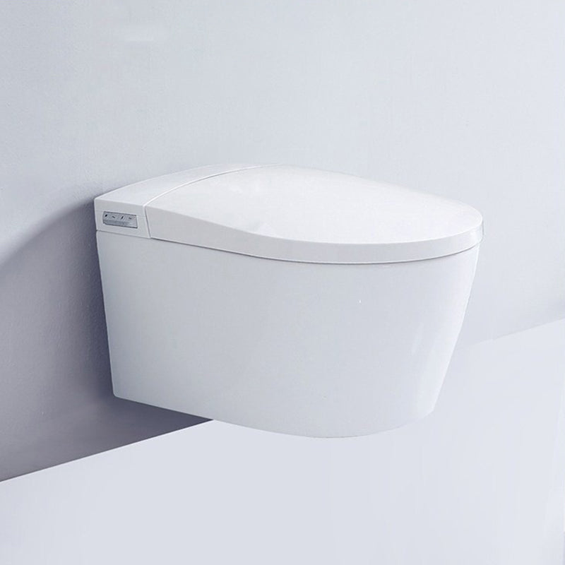 Contemporary Wall Hung Toilet Set Elongated Bowl Shape Smart Bidet Clearhalo 'Bathroom Remodel & Bathroom Fixtures' 'Bidets' 'Home Improvement' 'home_improvement' 'home_improvement_bidets' 'Toilets & Bidets' 7204519