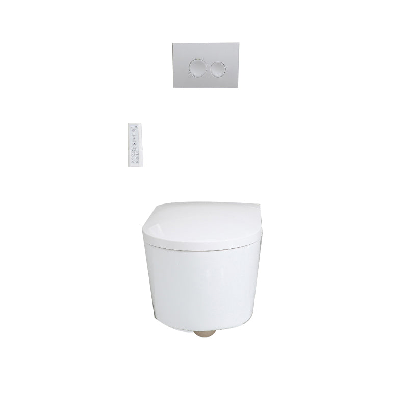 Contemporary Wall Hung Toilet Set Elongated Bowl Shape Smart Bidet Clearhalo 'Bathroom Remodel & Bathroom Fixtures' 'Bidets' 'Home Improvement' 'home_improvement' 'home_improvement_bidets' 'Toilets & Bidets' 7204520