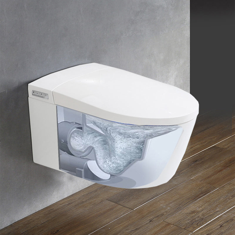 Contemporary Wall Hung Toilet Set Elongated Bowl Shape Smart Bidet Clearhalo 'Bathroom Remodel & Bathroom Fixtures' 'Bidets' 'Home Improvement' 'home_improvement' 'home_improvement_bidets' 'Toilets & Bidets' 7204525