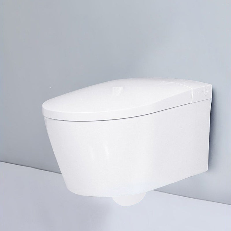 Contemporary Wall Hung Toilet Set Elongated Bowl Shape Smart Bidet Clearhalo 'Bathroom Remodel & Bathroom Fixtures' 'Bidets' 'Home Improvement' 'home_improvement' 'home_improvement_bidets' 'Toilets & Bidets' 7204526