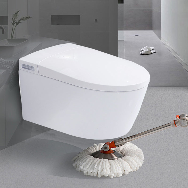 Contemporary Wall Hung Toilet Set Elongated Bowl Shape Smart Bidet Clearhalo 'Bathroom Remodel & Bathroom Fixtures' 'Bidets' 'Home Improvement' 'home_improvement' 'home_improvement_bidets' 'Toilets & Bidets' 7204527