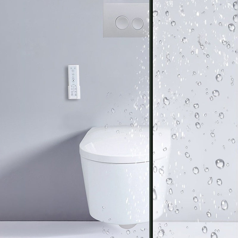 Contemporary Wall Hung Toilet Set Elongated Bowl Shape Smart Bidet Clearhalo 'Bathroom Remodel & Bathroom Fixtures' 'Bidets' 'Home Improvement' 'home_improvement' 'home_improvement_bidets' 'Toilets & Bidets' 7204530