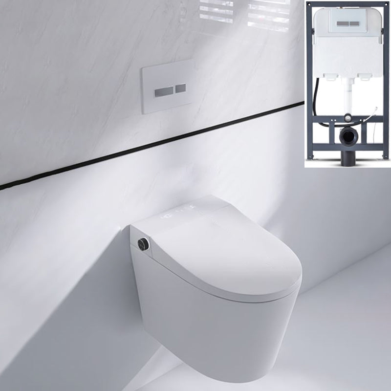 Elongated Wall Mounted Bidet Deodorizing Smart Bidet with Heated Seat Toilet with Water Tank White Clearhalo 'Bathroom Remodel & Bathroom Fixtures' 'Bidets' 'Home Improvement' 'home_improvement' 'home_improvement_bidets' 'Toilets & Bidets' 7204542