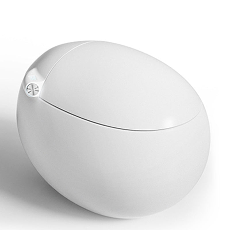 Elongated Floor Mount Bidet Egg Shaped Antimicrobial Smart Bidet Manual Flip (Standard) Clearhalo 'Bathroom Remodel & Bathroom Fixtures' 'Bidets' 'Home Improvement' 'home_improvement' 'home_improvement_bidets' 'Toilets & Bidets' 7204587