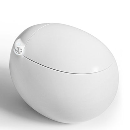 Elongated Floor Mount Bidet Egg Shaped Antimicrobial Smart Bidet Manual Flip (Standard) Clearhalo 'Bathroom Remodel & Bathroom Fixtures' 'Bidets' 'Home Improvement' 'home_improvement' 'home_improvement_bidets' 'Toilets & Bidets' 7204587