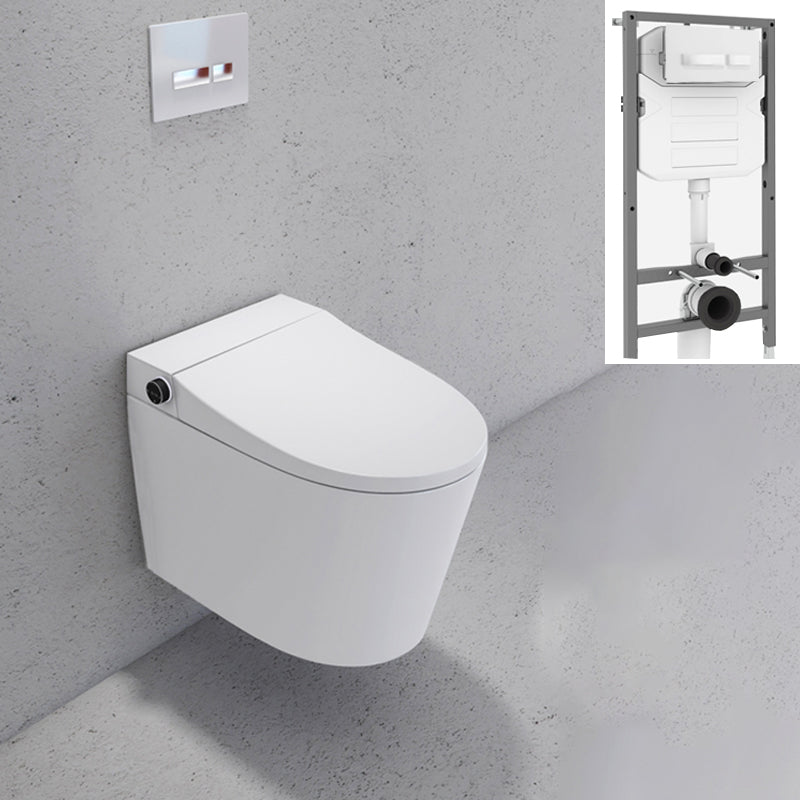 Elongated Wall Hung Toilet with Tank Smart Bidet with Heated Seat Toilet with Water Tank White Clearhalo 'Bathroom Remodel & Bathroom Fixtures' 'Bidets' 'Home Improvement' 'home_improvement' 'home_improvement_bidets' 'Toilets & Bidets' 7204647