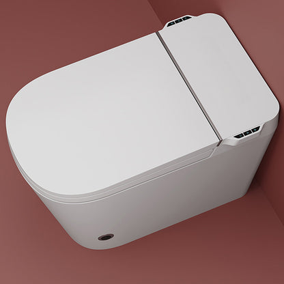 Elongated Floor Mount Bidet in White All-In-One Smart Bidet with Heated Seat Manual Flip (Standard) Clearhalo 'Bathroom Remodel & Bathroom Fixtures' 'Bidets' 'Home Improvement' 'home_improvement' 'home_improvement_bidets' 'Toilets & Bidets' 7204652