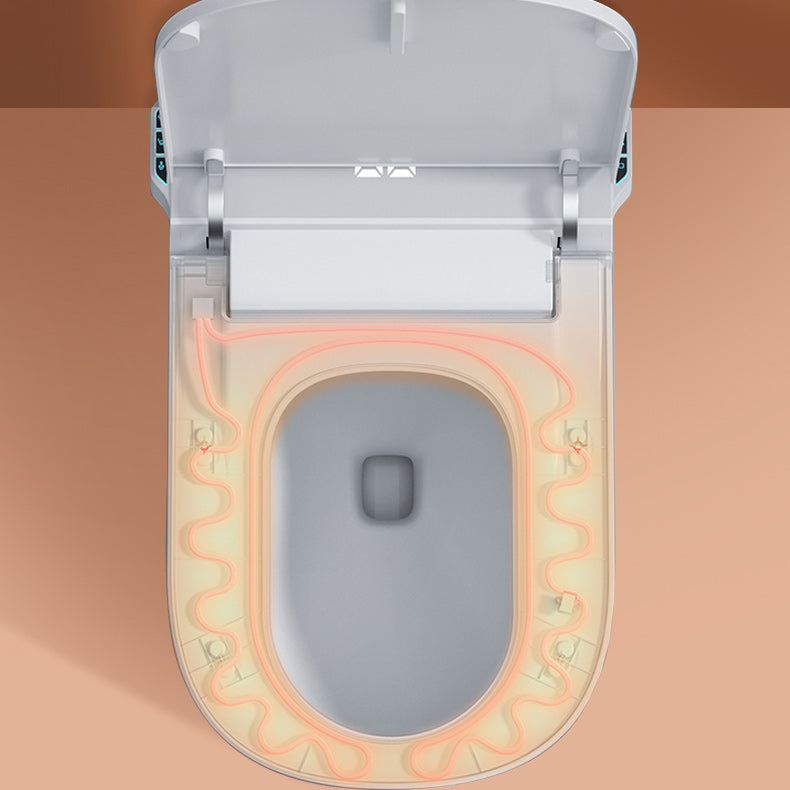 Elongated Floor Mount Bidet in White All-In-One Smart Bidet with Heated Seat Clearhalo 'Bathroom Remodel & Bathroom Fixtures' 'Bidets' 'Home Improvement' 'home_improvement' 'home_improvement_bidets' 'Toilets & Bidets' 7204657