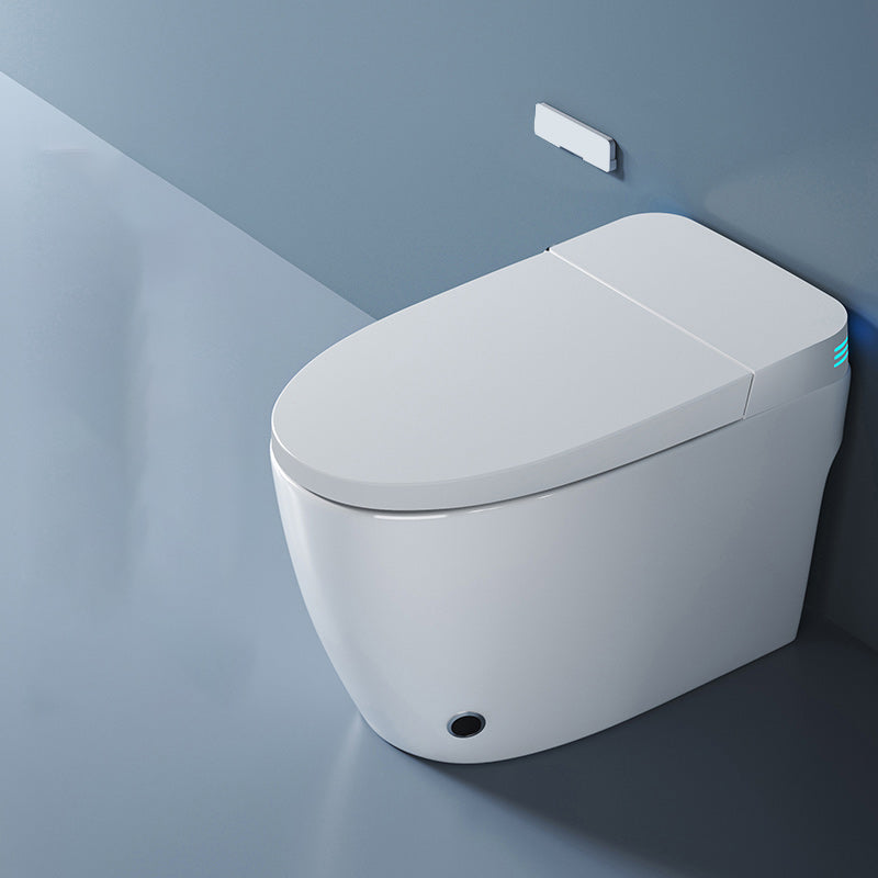 White Elongated Floor Mount Bidet All-In-One Smart Bidet with Heated Seat Manual Flip (Standard) Clearhalo 'Bathroom Remodel & Bathroom Fixtures' 'Bidets' 'Home Improvement' 'home_improvement' 'home_improvement_bidets' 'Toilets & Bidets' 7204659