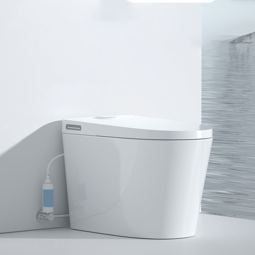 White Smart Toilet Elongated Floor Mount Bidet with Temperature Control Clearhalo 'Bathroom Remodel & Bathroom Fixtures' 'Bidets' 'Home Improvement' 'home_improvement' 'home_improvement_bidets' 'Toilets & Bidets' 7204668