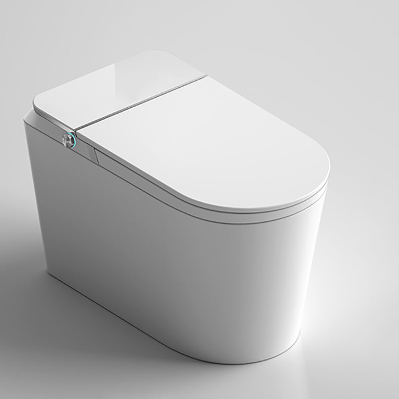 Elongated Floor Standing Bidet Leak-Proof Foot Sensor Ceramic Floor Mount Bidet White Toilet+ Water Tank Clearhalo 'Bathroom Remodel & Bathroom Fixtures' 'Bidets' 'Home Improvement' 'home_improvement' 'home_improvement_bidets' 'Toilets & Bidets' 7204709