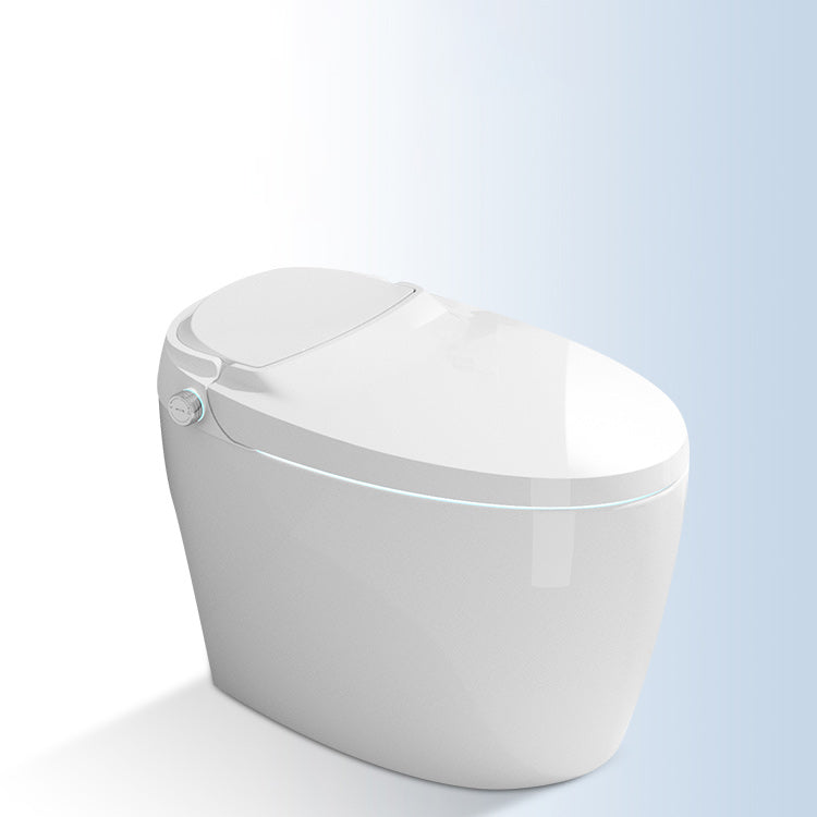 Electronic Toilet Seat in White Elongated Floor Standing Bidet with Heated Seat Clearhalo 'Bathroom Remodel & Bathroom Fixtures' 'Bidets' 'Home Improvement' 'home_improvement' 'home_improvement_bidets' 'Toilets & Bidets' 7204720