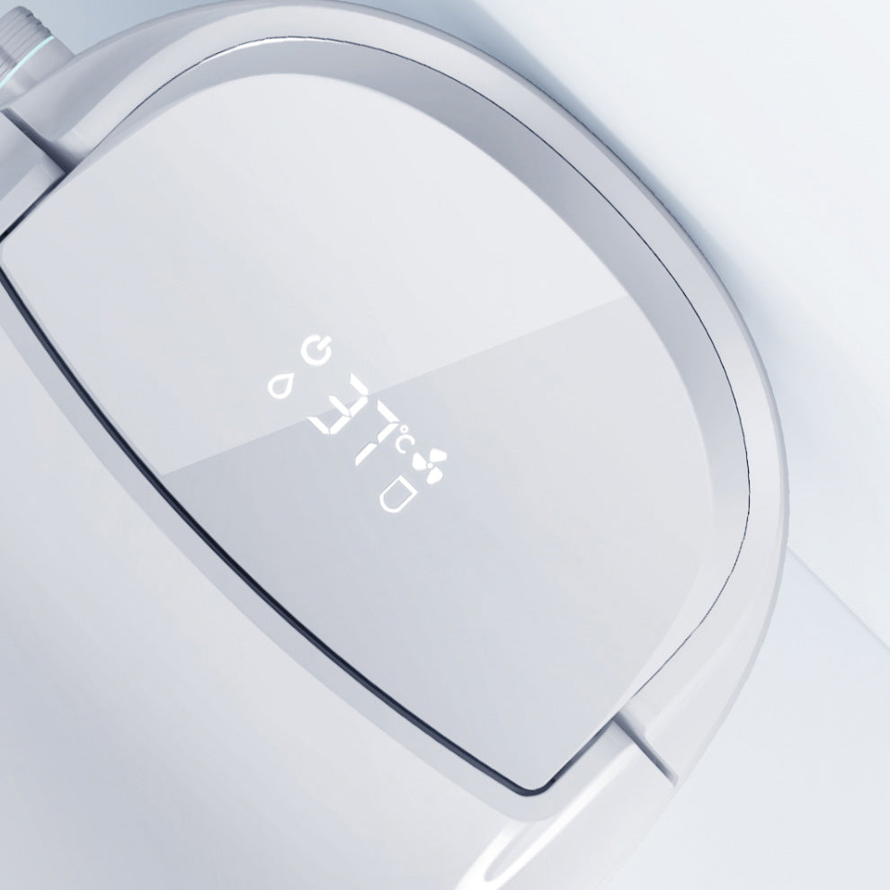 Electronic Toilet Seat in White Elongated Floor Standing Bidet with Heated Seat Clearhalo 'Bathroom Remodel & Bathroom Fixtures' 'Bidets' 'Home Improvement' 'home_improvement' 'home_improvement_bidets' 'Toilets & Bidets' 7204727