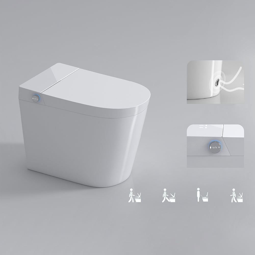 Contemporary Elongated Floor Mount Bidet White Smart Bidet with Bidet And Seat Clearhalo 'Bathroom Remodel & Bathroom Fixtures' 'Bidets' 'Home Improvement' 'home_improvement' 'home_improvement_bidets' 'Toilets & Bidets' 7204757