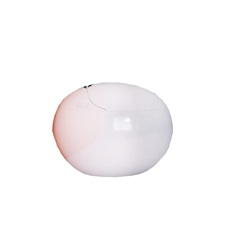 Round Floor Standing Bidet Contemporary White Ceramic Floor Mount Bidet Automatic Lid Clearhalo 'Bathroom Remodel & Bathroom Fixtures' 'Bidets' 'Home Improvement' 'home_improvement' 'home_improvement_bidets' 'Toilets & Bidets' 7204760