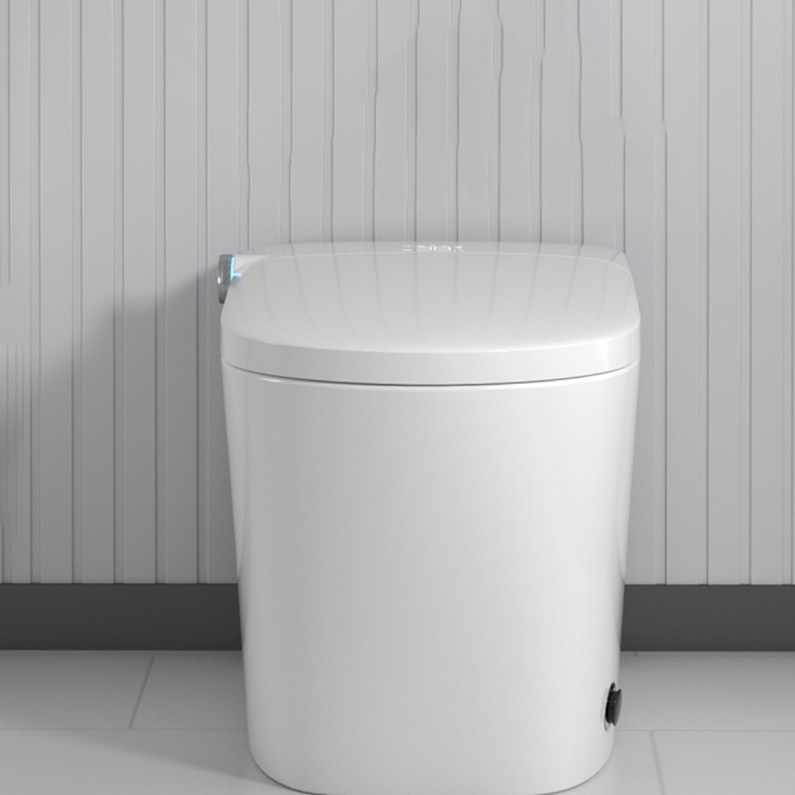 Contemporary Elongated Floor Mount Bidet White Smart Bidet with Tank Clearhalo 'Bathroom Remodel & Bathroom Fixtures' 'Bidets' 'Home Improvement' 'home_improvement' 'home_improvement_bidets' 'Toilets & Bidets' 7204772