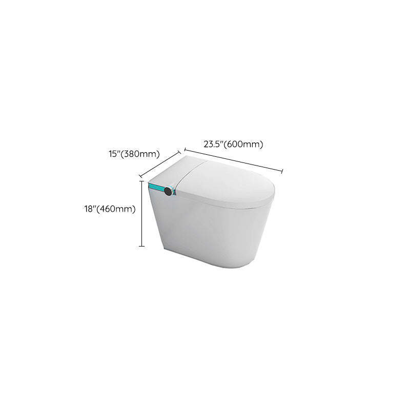 Contemporary Elongated Floor Mount Bidet White Smart Bidet with Tank Clearhalo 'Bathroom Remodel & Bathroom Fixtures' 'Bidets' 'Home Improvement' 'home_improvement' 'home_improvement_bidets' 'Toilets & Bidets' 7204778